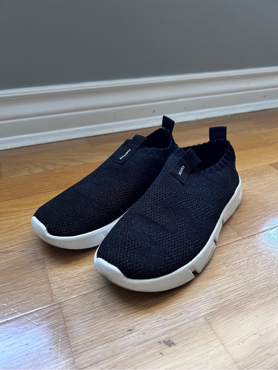 Geox Shoes - GEOX Black Knit Slip-On Sneakers